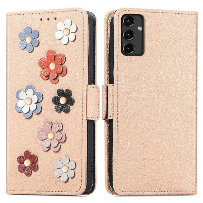 Etui Folio do Samsung Galaxy A14 / A14 5G Dekoracyjne Kwiaty