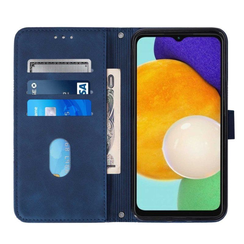 Etui Folio do Samsung Galaxy A14 / A14 5G Trójkąty Ze Smyczą