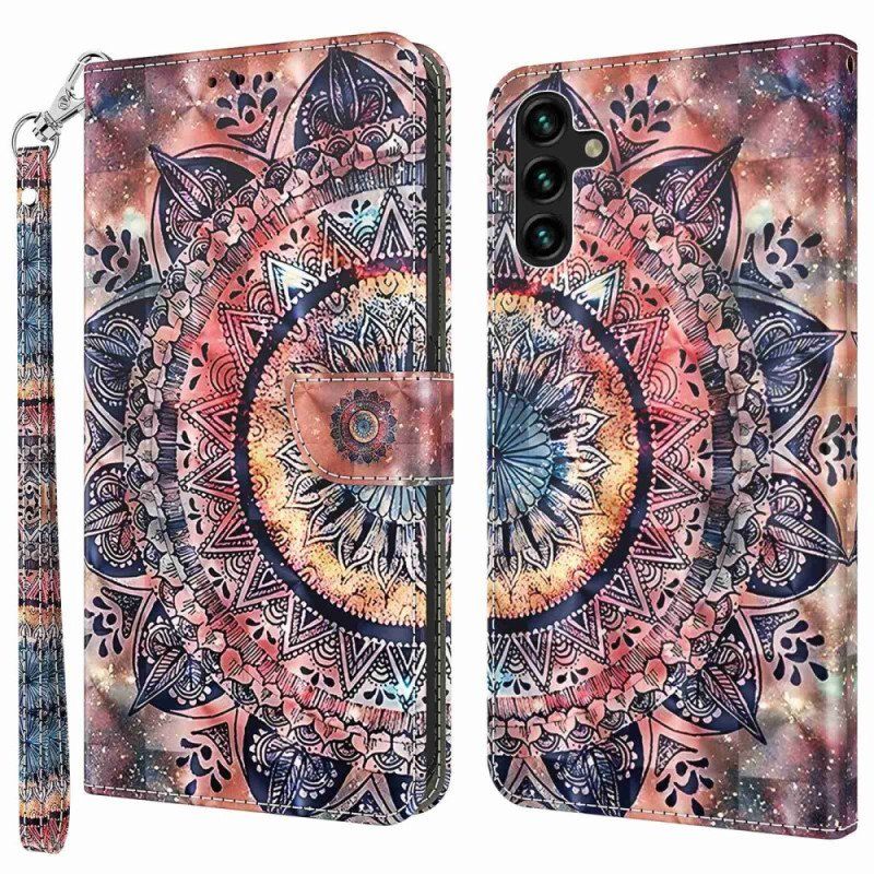 Etui Folio do Samsung Galaxy A14 / A14 5G z Łańcuch Łapacz Snów Na Pasku