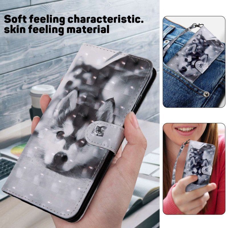 Etui Folio do Samsung Galaxy A14 / A14 5G z Łańcuch Stringi Husky