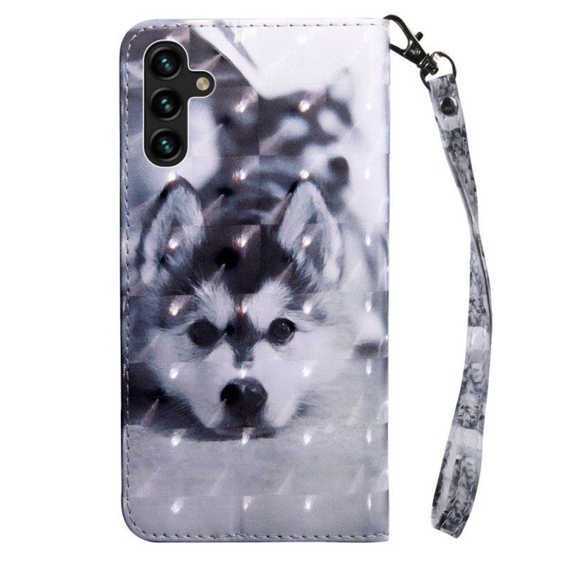 Etui Folio do Samsung Galaxy A14 / A14 5G z Łańcuch Stringi Husky