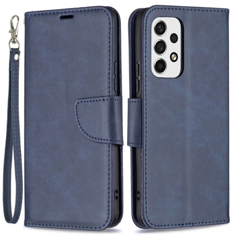 Etui Folio do Samsung Galaxy A53 5G Gładkie Ukośne Zapięcie