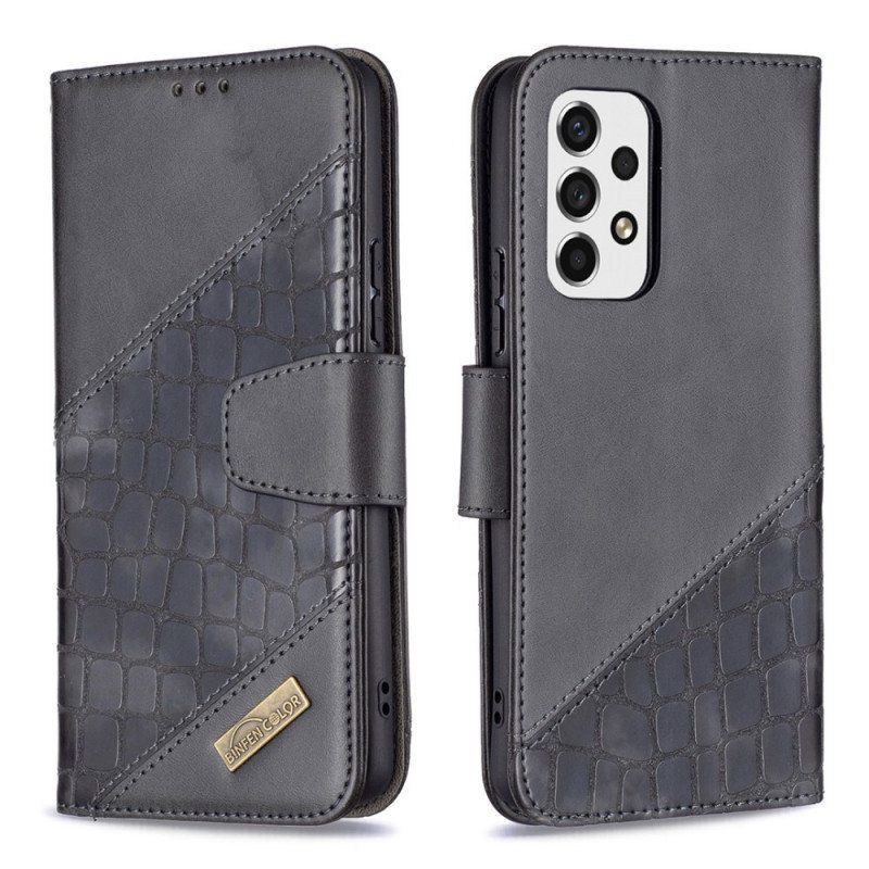 Etui Folio do Samsung Galaxy A53 5G Kolor Skóry Krokodyla Binfen