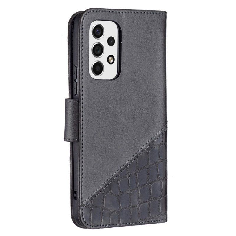 Etui Folio do Samsung Galaxy A53 5G Kolor Skóry Krokodyla Binfen