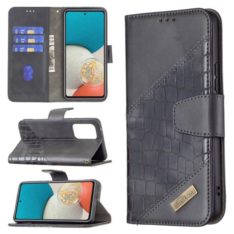 Etui Folio do Samsung Galaxy A53 5G Kolor Skóry Krokodyla Binfen