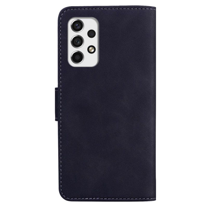 Etui Folio do Samsung Galaxy A53 5G Motyl Dotykający Skóry