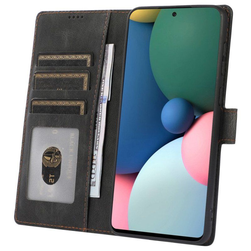 Etui Folio do Samsung Galaxy A53 5G z Łańcuch Skórzany Styl Vintage Z Paskami