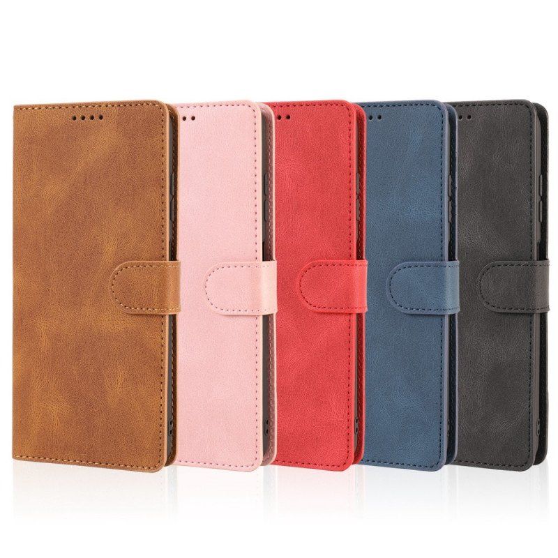 Etui Folio do Samsung Galaxy A53 5G z Łańcuch Skórzany Styl Vintage Z Paskami