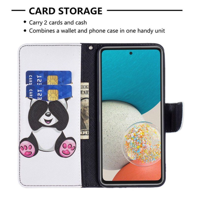 Etui Folio do Samsung Galaxy A53 5G Zabawa Pandami