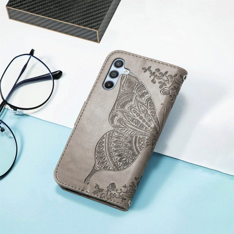 Etui Folio do Samsung Galaxy A54 5G Barokowy Motyl