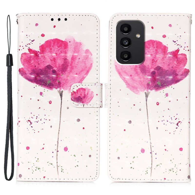 Etui Etui Folio do Samsung Galaxy A54 5G Smycz Tiger Poppy