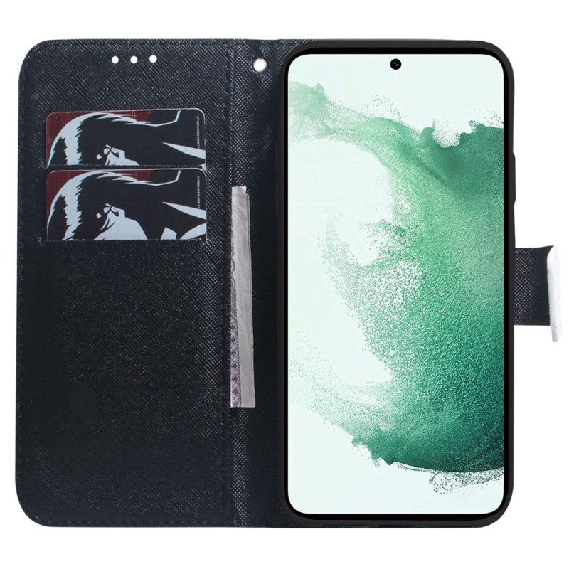 Etui Folio do Samsung Galaxy A54 5G z Łańcuch Pasiasty Sen Szczeniaka