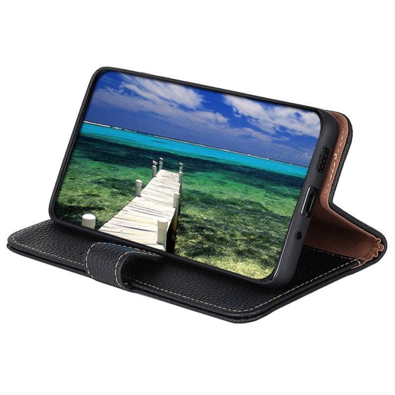 Etui Folio do Samsung Galaxy M13 Khazneh Skóra Liczi