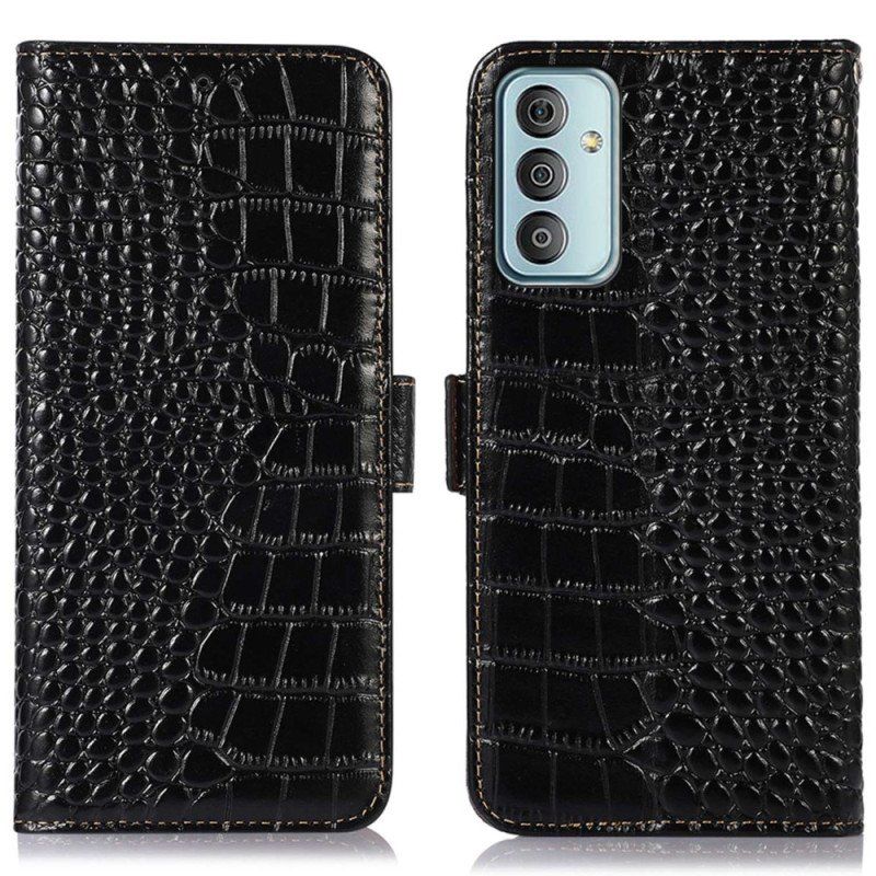 Etui Folio do Samsung Galaxy M13 Rfid W Stylu Krokodyla