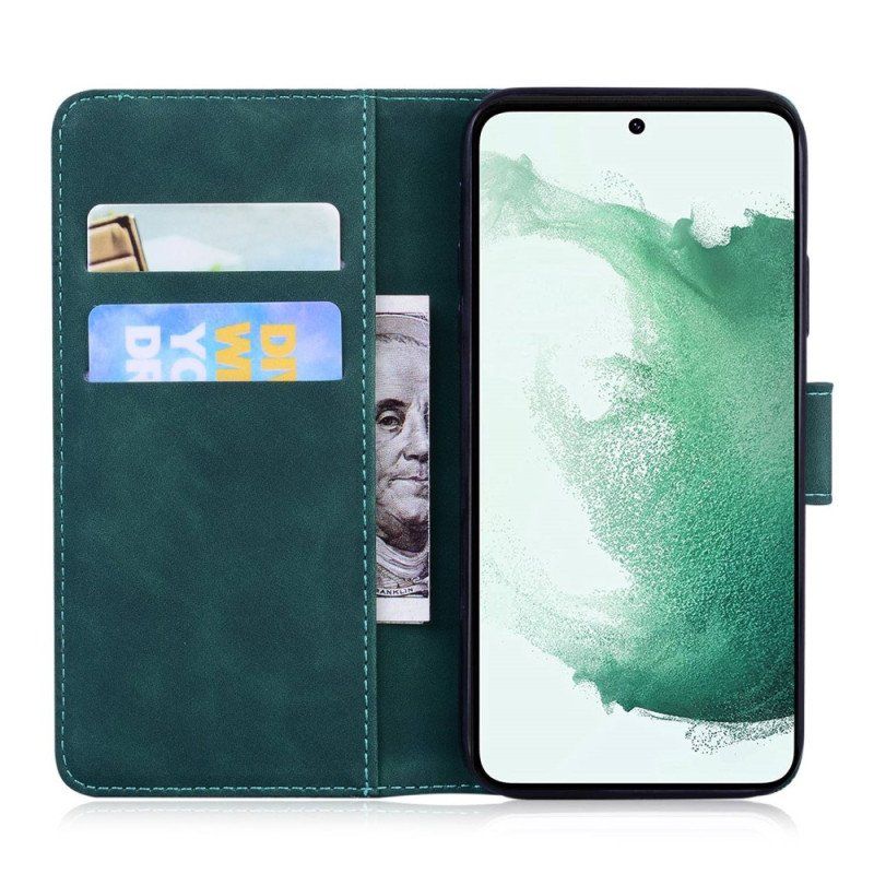 Etui Folio do Samsung Galaxy M13 Ślad Tygrysa