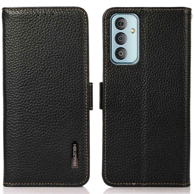 Etui Folio do Samsung Galaxy M13 Skóra Liczi Khazneh Rfid