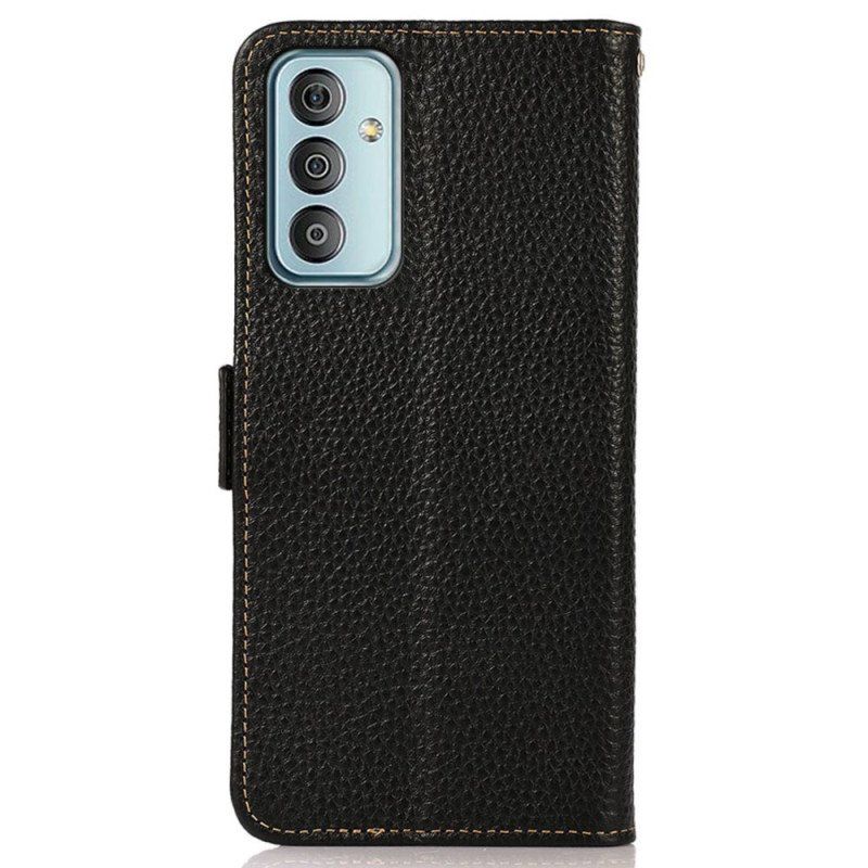 Etui Folio do Samsung Galaxy M13 Skóra Liczi Khazneh Rfid