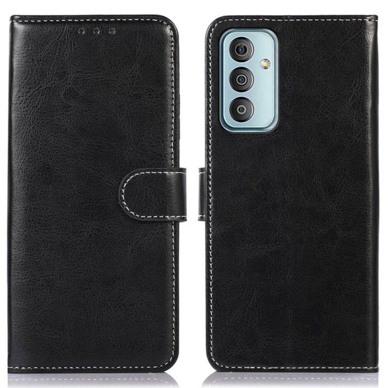 Etui Folio do Samsung Galaxy M13 Skórzany Styl I Szwy