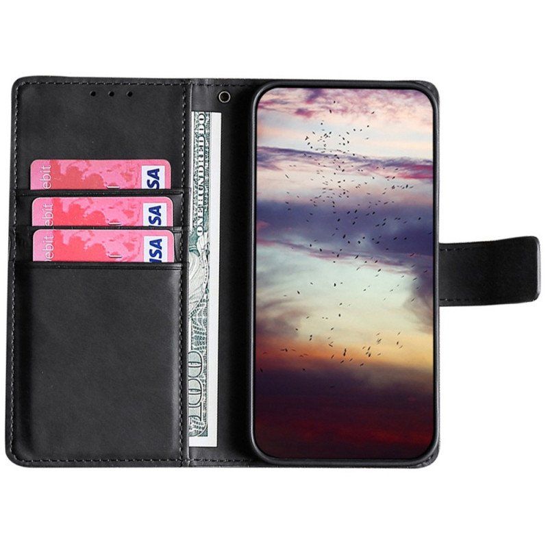 Etui Folio do Samsung Galaxy M13 Styl Skóry Krokodyla