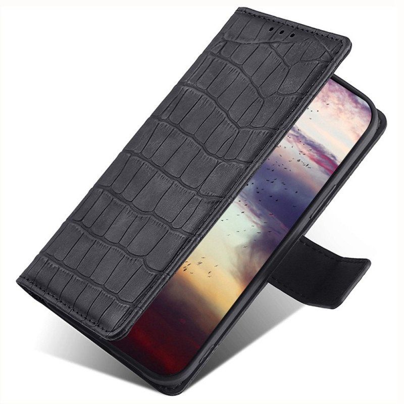 Etui Folio do Samsung Galaxy M13 Styl Skóry Krokodyla