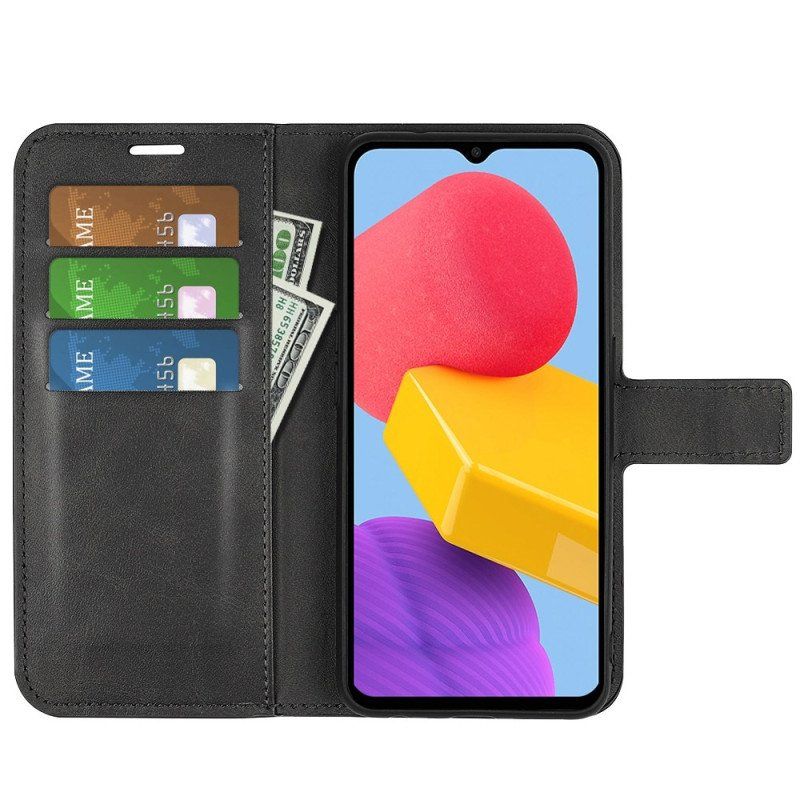 Etui Folio do Samsung Galaxy M13 Wąski Efekt Skóry