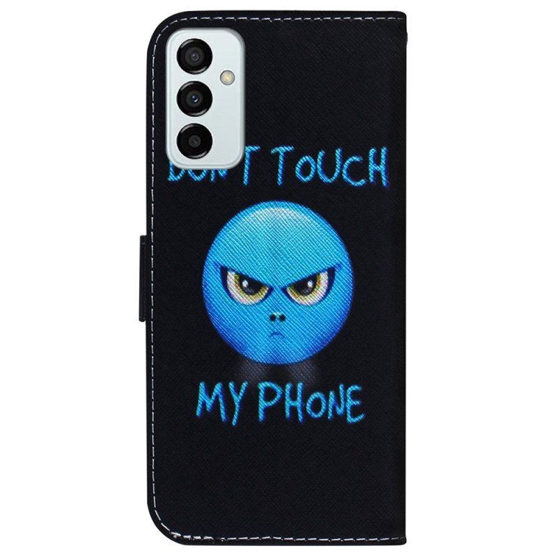 Etui Folio do Samsung Galaxy M13 z Łańcuch Smycz Emoji Telefon