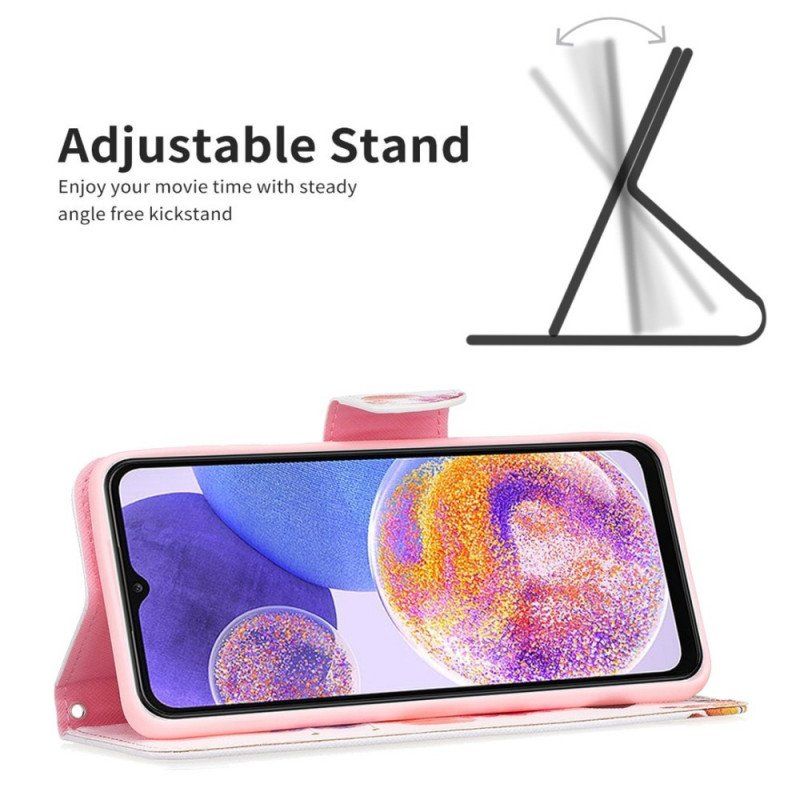 Etui Folio do Samsung Galaxy M23 5G Akwarela Motyle