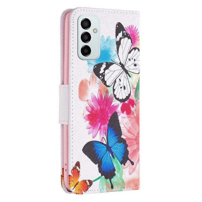 Etui Folio do Samsung Galaxy M23 5G Akwarela Motyle