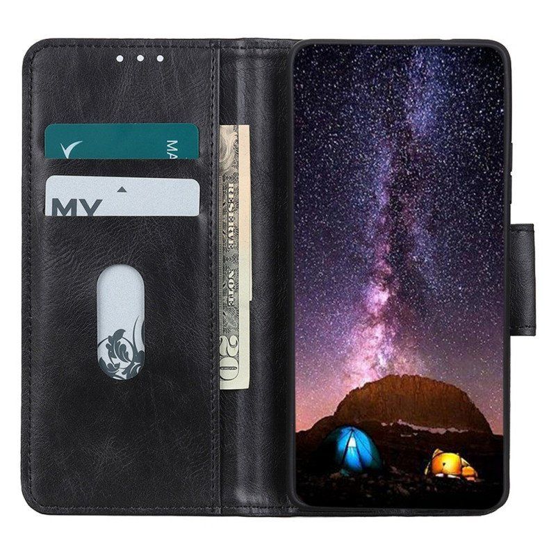 Etui Folio do Samsung Galaxy M23 5G Dwustronne Zapięcie Z Efektem Skóry