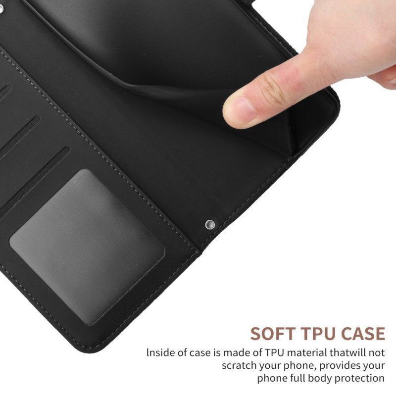 Etui Folio do Samsung Galaxy M23 5G Dyskretne Motyle I Pasek Na Ramię