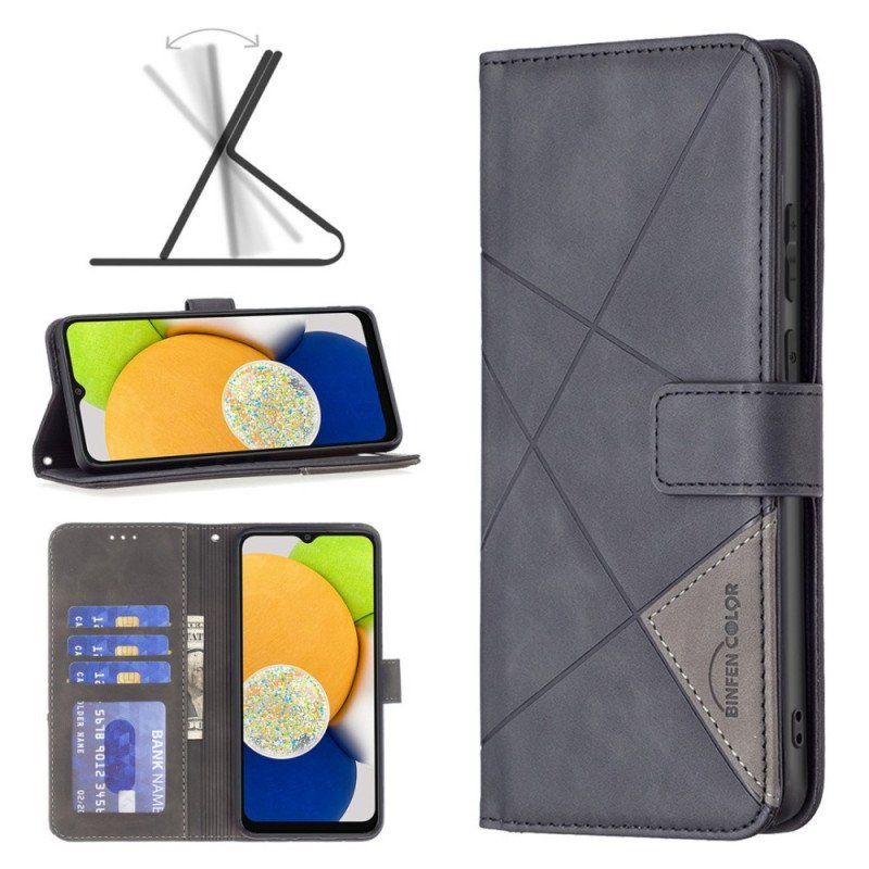 Etui Folio do Samsung Galaxy M23 5G Kolorowe Trójkąty Binfena