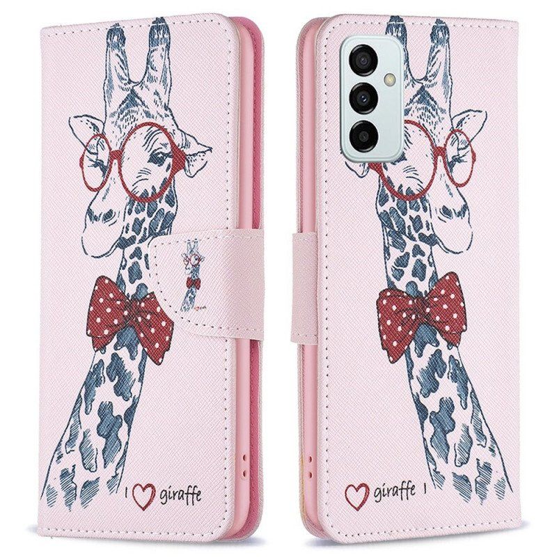 Etui Folio do Samsung Galaxy M23 5G Mądra Żyrafa