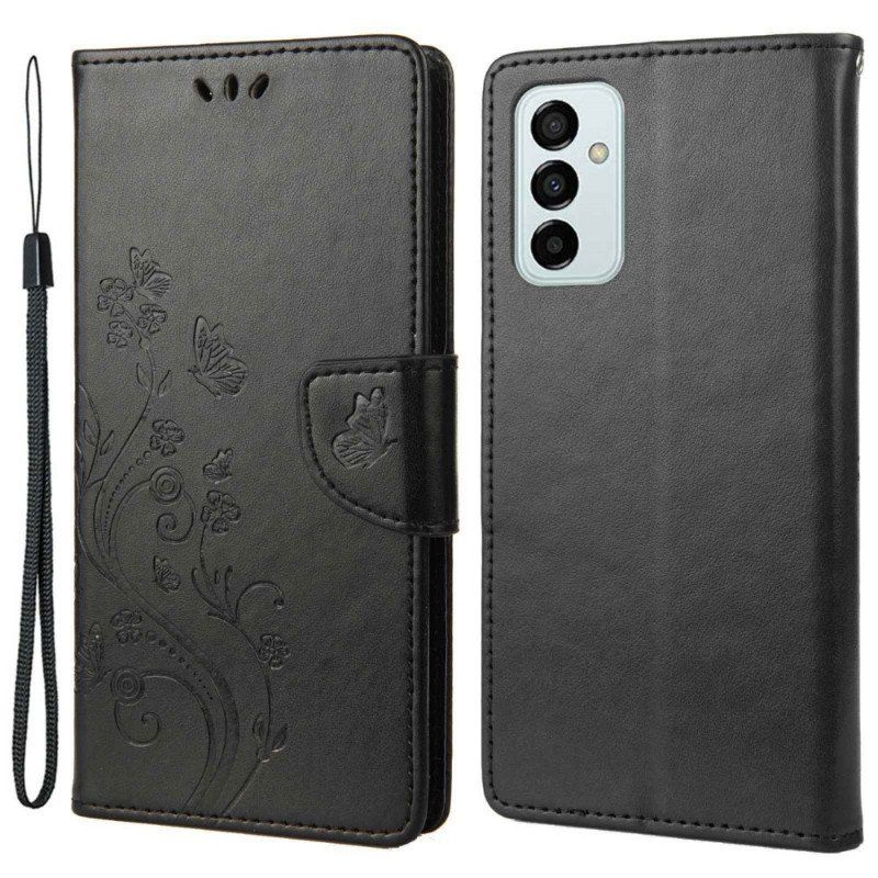 Etui Folio do Samsung Galaxy M23 5G Motyle I Kwiaty