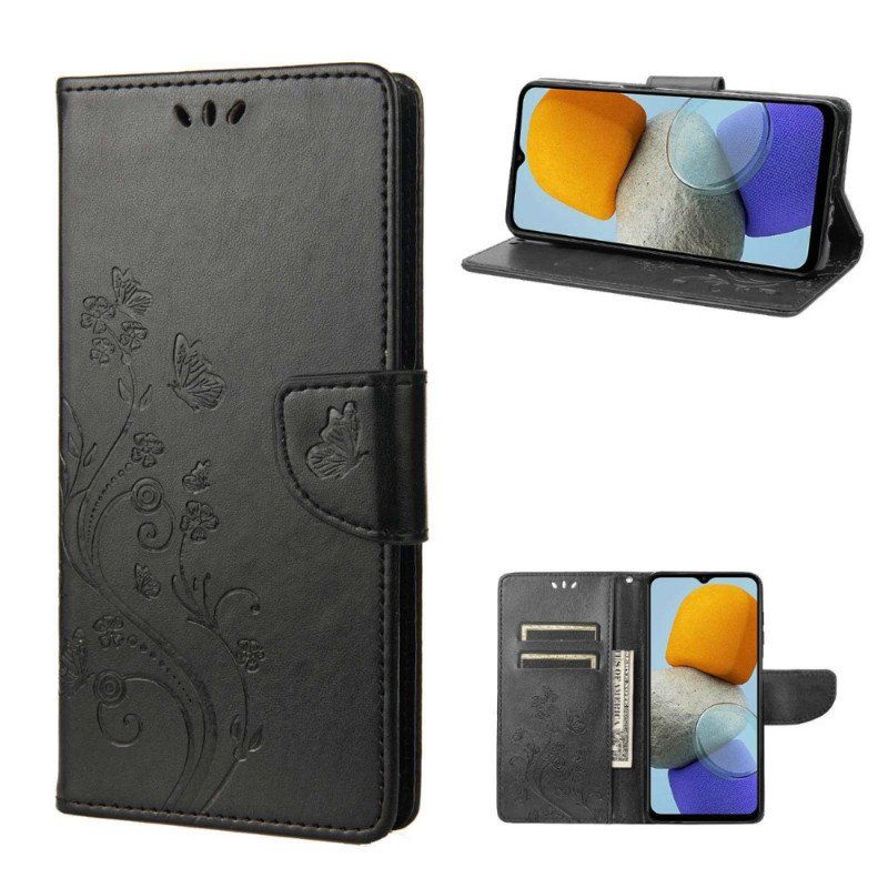 Etui Folio do Samsung Galaxy M23 5G Motyle I Kwiaty