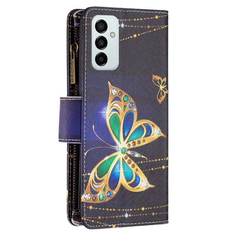 Etui Folio do Samsung Galaxy M23 5G Motyle Portmonetka I Smycz