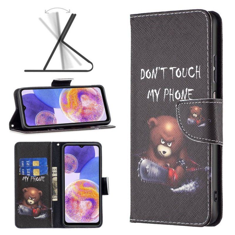 Etui Folio do Samsung Galaxy M23 5G Niebezpieczny Niedźwiedź