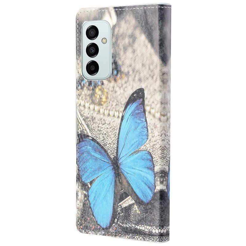 Etui Folio do Samsung Galaxy M23 5G Niebieski Motyl