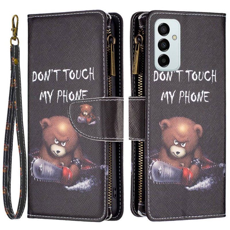 Etui Folio do Samsung Galaxy M23 5G Niedźwiedź Portmonetka I Smycz