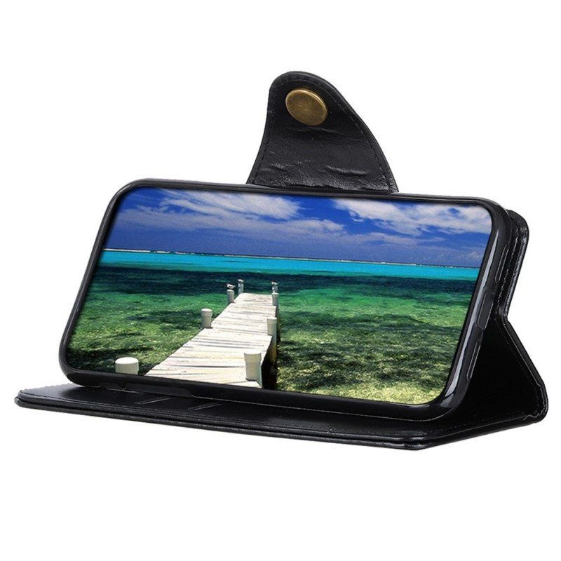 Etui Folio do Samsung Galaxy M23 5G Patentowy Guzik Z Imitacji Skóry Khazneh