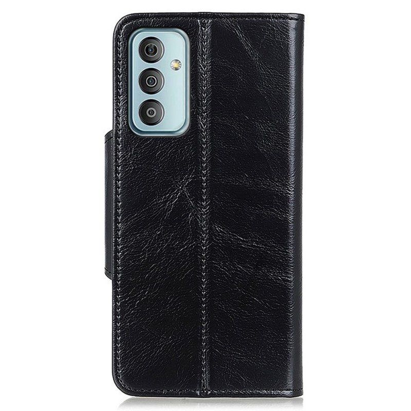 Etui Folio do Samsung Galaxy M23 5G Patentowy Guzik Z Imitacji Skóry Khazneh