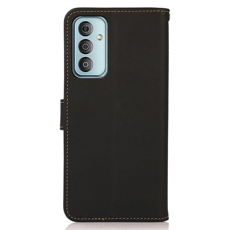 Etui Folio do Samsung Galaxy M23 5G Prawdziwa Skóra Khazneh Rfid