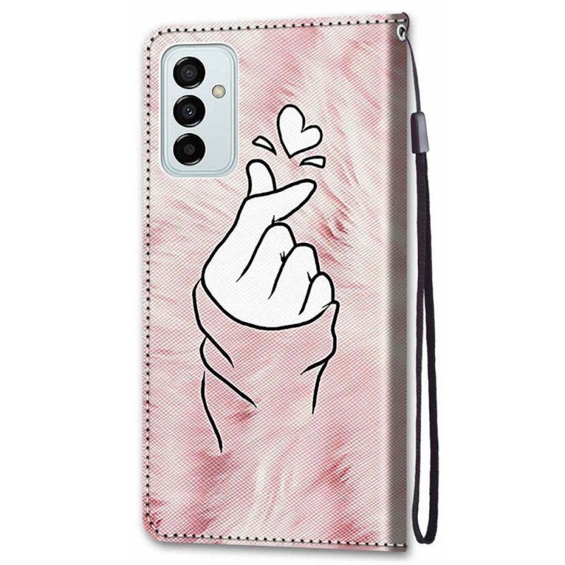 Etui Folio do Samsung Galaxy M23 5G Serce Palca