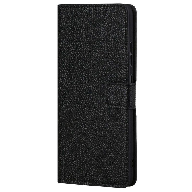 Etui Folio do Samsung Galaxy M23 5G Skórzana Tekstura Liczi