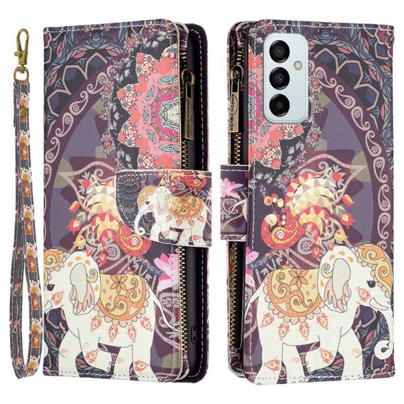 Etui Folio do Samsung Galaxy M23 5G Słoń Torebka I Smycz