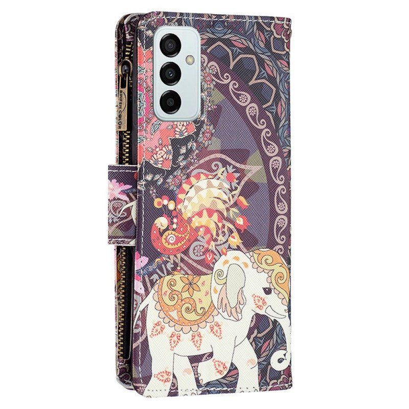 Etui Folio do Samsung Galaxy M23 5G Słoń Torebka I Smycz