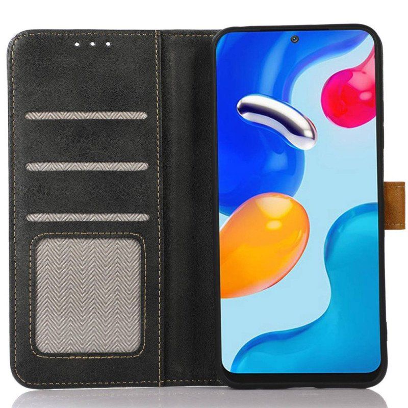 Etui Folio do Samsung Galaxy M23 5G Taśma Tapicerska