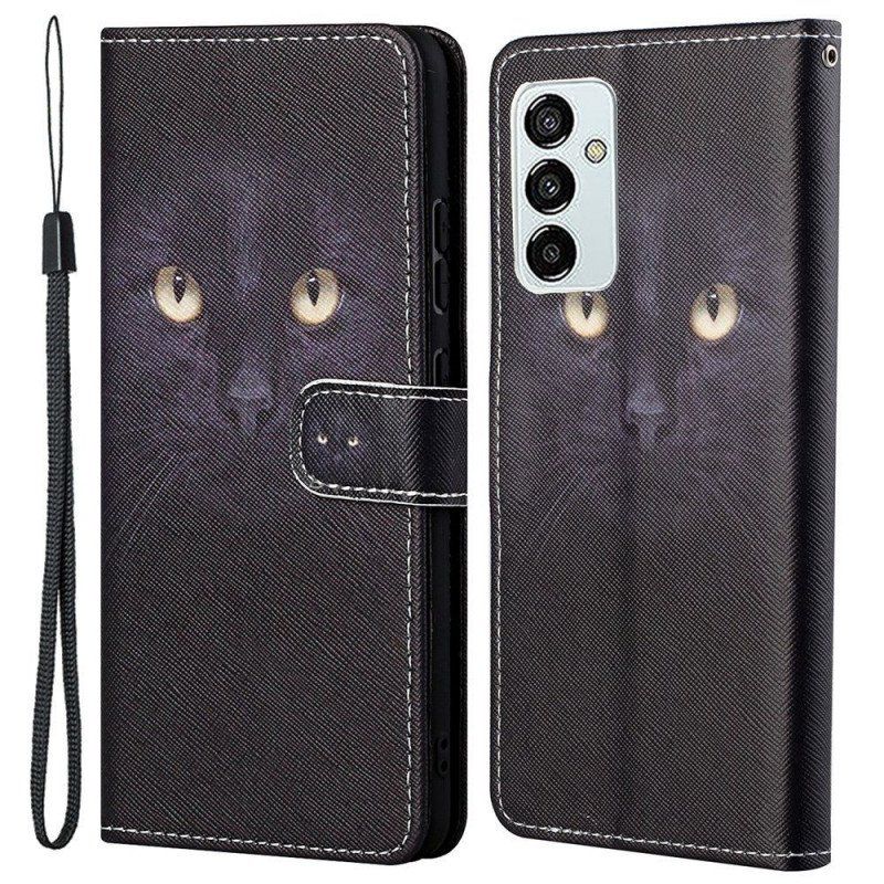 Etui Folio do Samsung Galaxy M23 5G z Łańcuch Stringi Kot