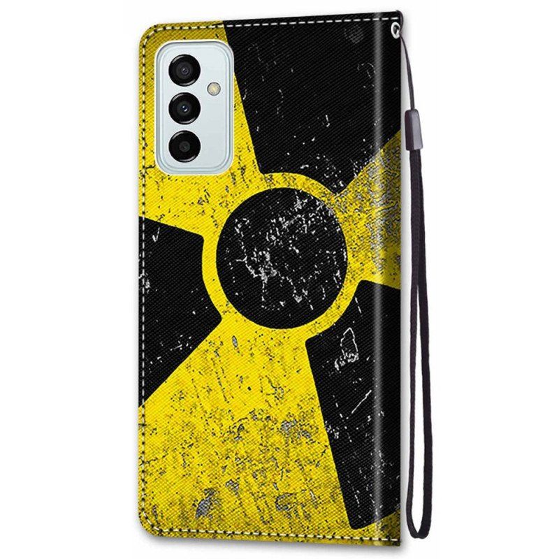 Etui Folio do Samsung Galaxy M23 5G z Łańcuch Zagrożenie Smyczą