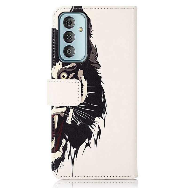 Etui Folio do Samsung Galaxy M23 5G Zaciekły Tygrys