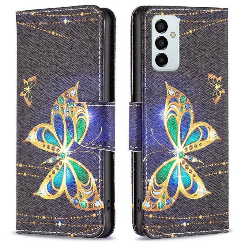 Etui Folio do Samsung Galaxy M23 5G Złoty Motyl